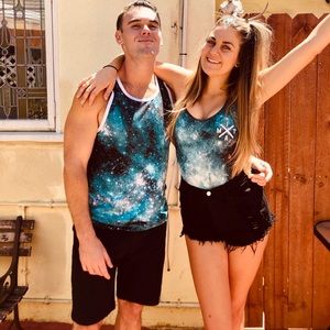 Into the AM rave galaxy bodysuit